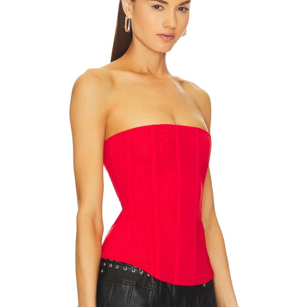 Miaou Libra Corset in Red - Picture 4 of 4